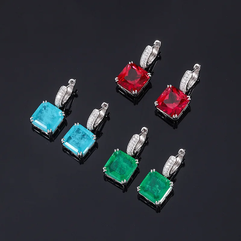 Emerald Palaiba Ruby Women's Jewelry Geometry Earring S925 Full Body Silver Color Gem Square Set Diamond Ear Stud 12 * 12 Gift
Emerald Palaiba Ruby Women's Jewelry Geometry Earring S925 Full Body Silver Color Gem Square Set Diamond Ear Stud 12 * 12 Gift