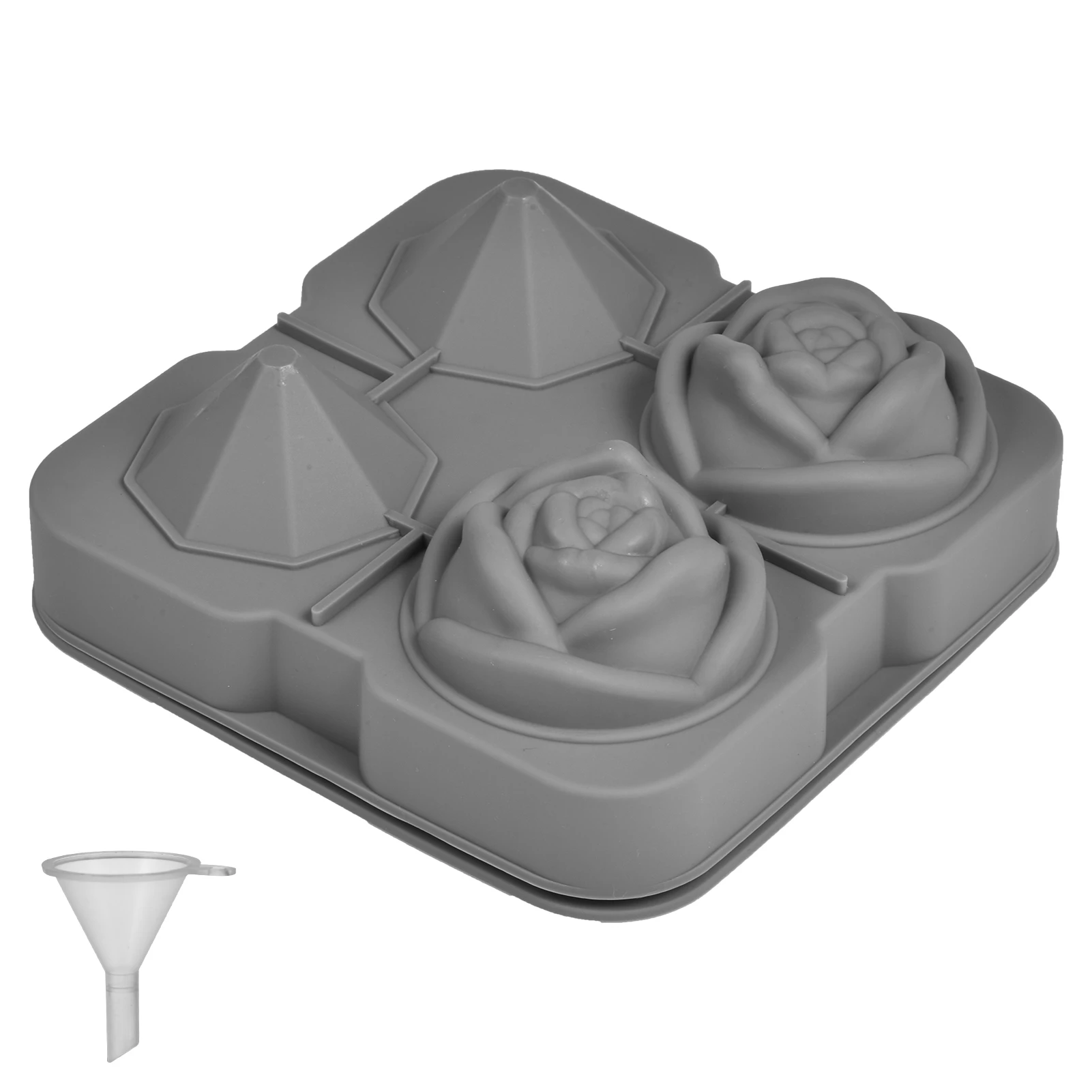 Ice Cube Tray Silicone Diamond Ice Cube Molds Rose Shape Ice Maker For Whiskey Easy Release Ice Cube Molds With Lid For Freezer
Ice Cube Tray Silicone Diamond Ice Cube Molds Rose Shape Ice Maker For Whiskey Easy Release Ice Cube Molds With Lid For Freezer