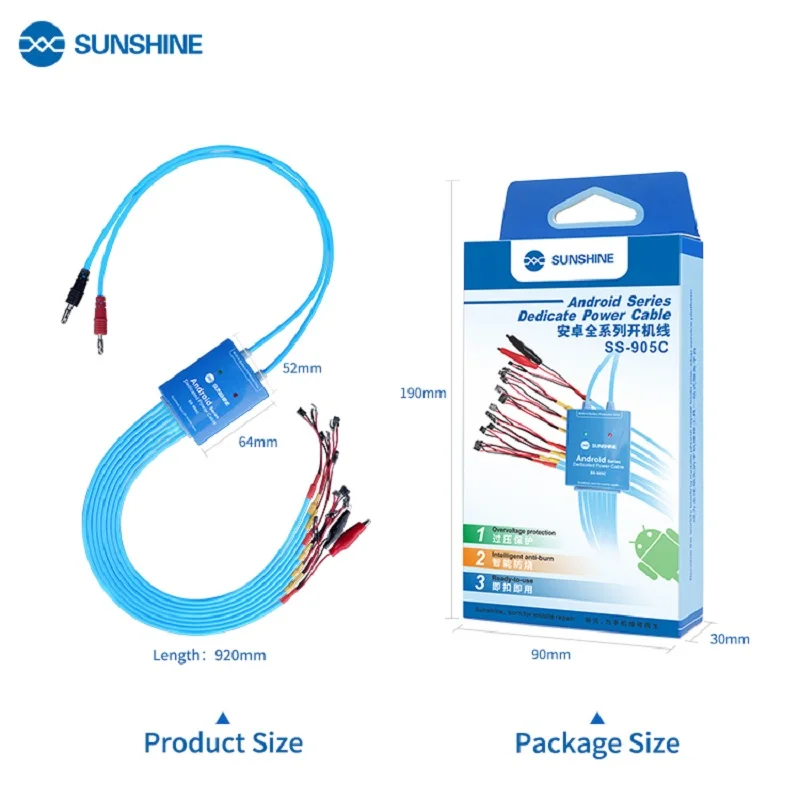 SS-905C Power Supply Cable Android One Button Boot Control line for Huawei Xiaomi Android Phone Power Supply Line Test Cable
SS-905C Power Supply Cable Android One Button Boot Control line for Huawei Xiaomi Android Phone Power Supply Line Test Cable