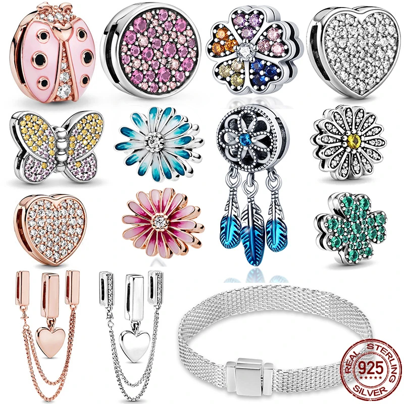 New Hot Sale 925 Sterling Silver Clip Stopper Charms Beads Fit Original Pandora Reflextions Bracelet DIY Women Jewelry
New Hot Sale 925 Sterling Silver Clip Stopper Charms Beads Fit Original Pandora Reflextions Bracelet DIY Women Jewelry