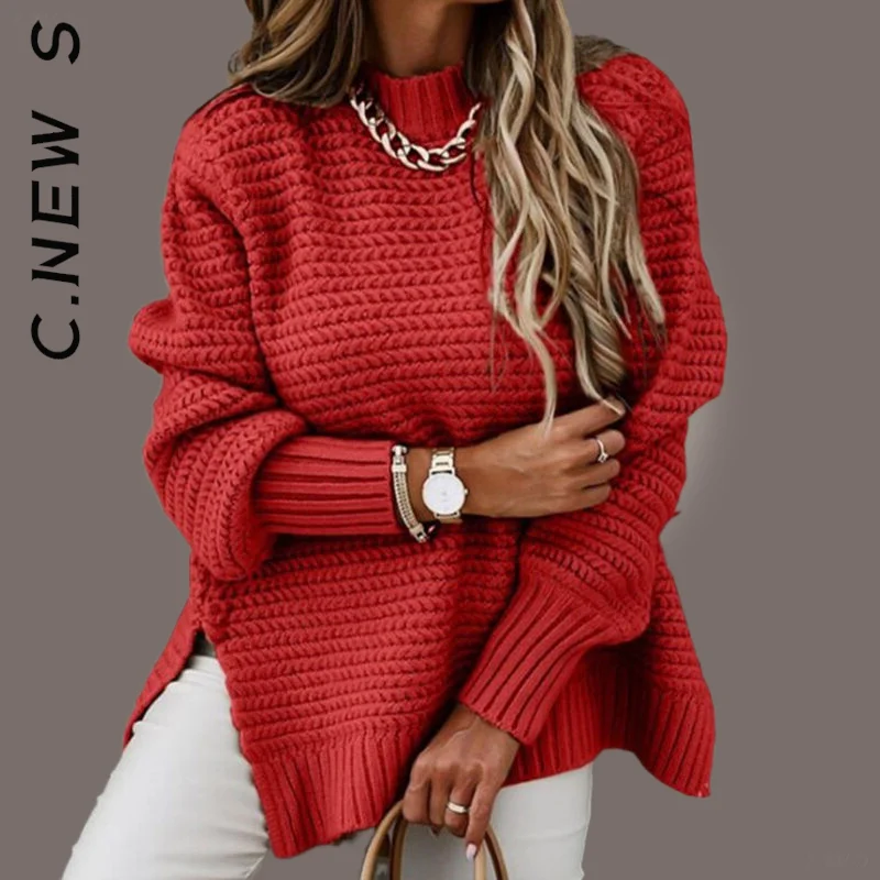 C.New S Women Sweater Fashion Knitted Slit Slim Vintage Top Women Soft Sexy Women Sweaters Leisure Inner Wear Women's Clothing
C.New S Women Sweater Fashion Knitted Slit Slim Vintage Top Women Soft Sexy Women Sweaters Leisure Inner Wear Women's Clothing