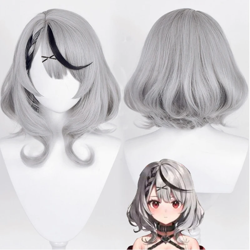 Hololive Sakamata Chloe Wig Vtuber Short Curly Grey Heat Proof Hair Heat Resistant Hair Wigs + wig cap
Hololive Sakamata Chloe Wig Vtuber Short Curly Grey Heat Proof Hair Heat Resistant Hair Wigs + wig cap