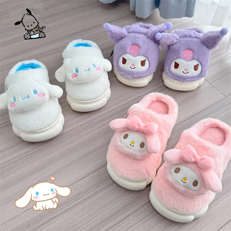 Симпатичные хлопковые тапочки Sanrio My Melody Kuromi Cinnamoroll Симпатичные Зимние плюшевые удобные теплые туфли для общежития подарок для девочек
Симпатичные хлопковые тапочки Sanrio My Melody Kuromi Cinnamoroll Симпатичные Зимние плюшевые удобные теплые туфли для общежития подарок для девочек