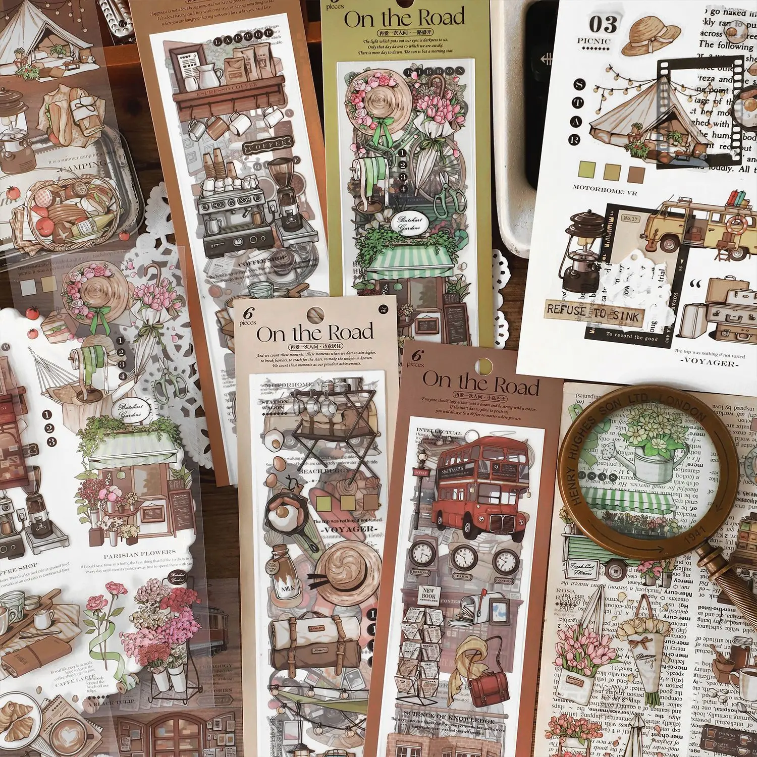 6 Pcs Vintage Stickers Set Camping Coffee Flower Theme Art Craft DIY Decoration Label For Scrapbooking Journaling Planner Letter
6 Pcs Vintage Stickers Set Camping Coffee Flower Theme Art Craft DIY Decoration Label For Scrapbooking Journaling Planner Letter