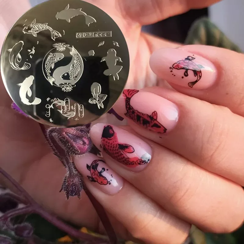 Round Nail Art Stamp Stamping Plates Template Set Halloween Christmas Cute Animal Flower Rose Lace Image 5.5cm Manicure Plate
Round Nail Art Stamp Stamping Plates Template Set Halloween Christmas Cute Animal Flower Rose Lace Image 5.5cm Manicure Plate