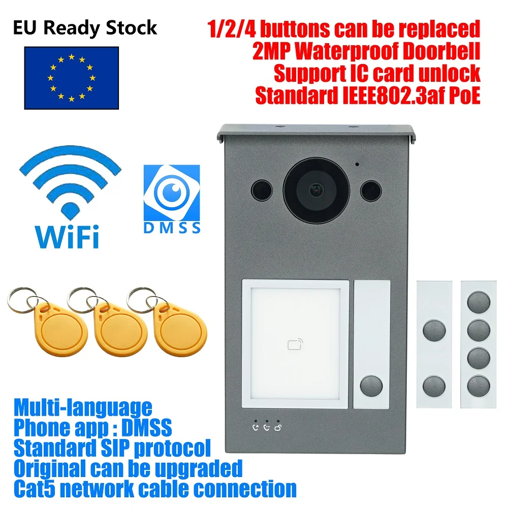 DH Logo Multi-language VTO3311Q-WP 802.3af PoE IP Villa Wi-Fi Doorbell,Video intercom,IP Door Phone,P2P Cloud,Door Station
DH Logo Multi-language VTO3311Q-WP 802.3af PoE IP Villa Wi-Fi Doorbell,Video intercom,IP Door Phone,P2P Cloud,Door Station