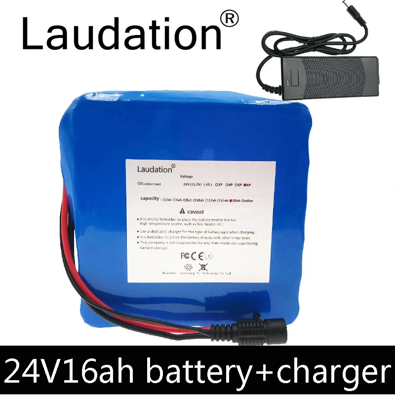 Laudation 100 Original 18650 Pack 24V 16Ah Li-ion Battery 8000mAh Battery 25.2v BMS Electric Moped Electric Bicycle With Charger
Laudation 100 Original 18650 Pack 24V 16Ah Li-ion Battery 8000mAh Battery 25.2v BMS Electric Moped Electric Bicycle With Charger