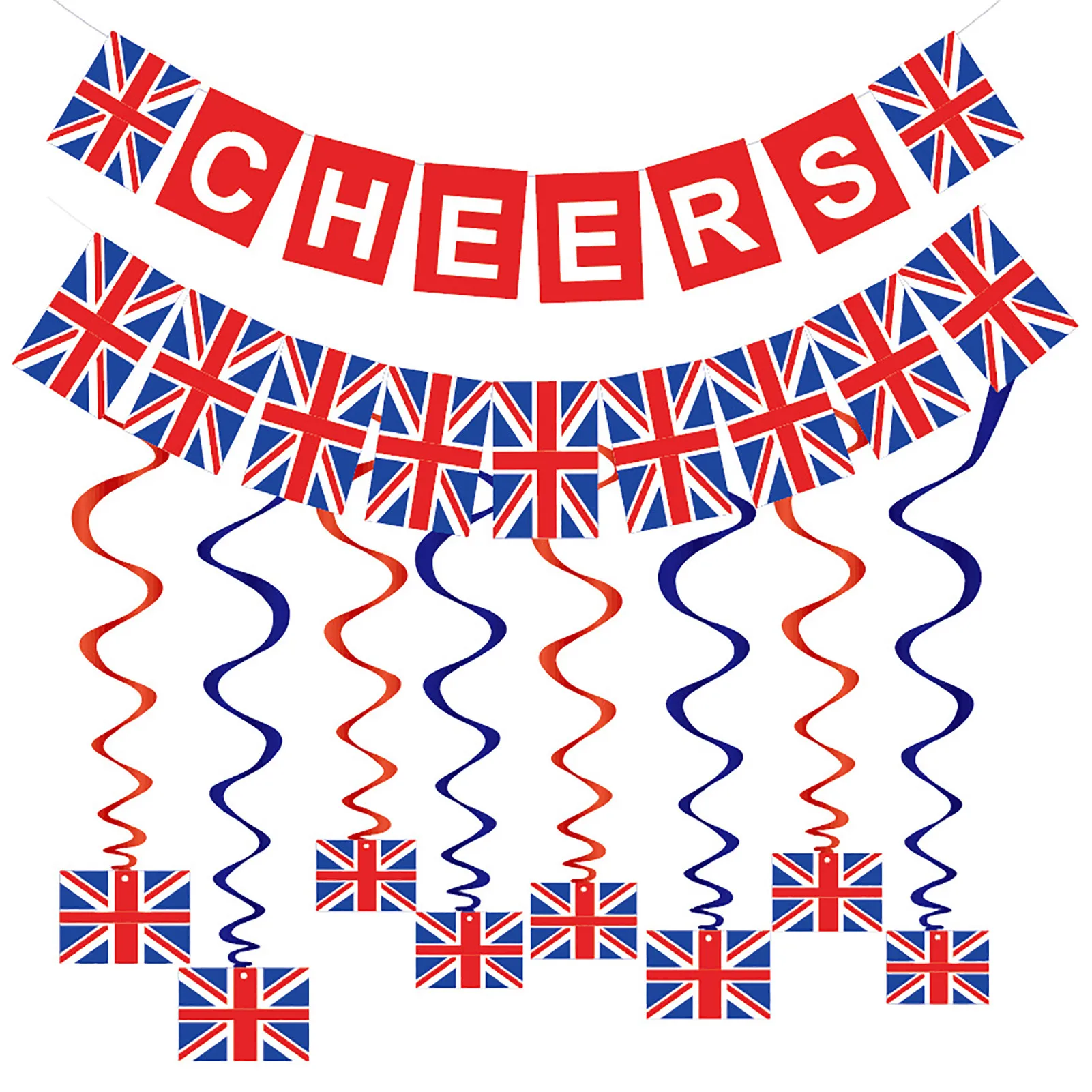 Union Jack Flag Bunting British Flag Cheers Banner 8 Pieces British Flag Hangings Swirl UK Patriotic Party Decoration For
Union Jack Flag Bunting British Flag Cheers Banner 8 Pieces British Flag Hangings Swirl UK Patriotic Party Decoration For
