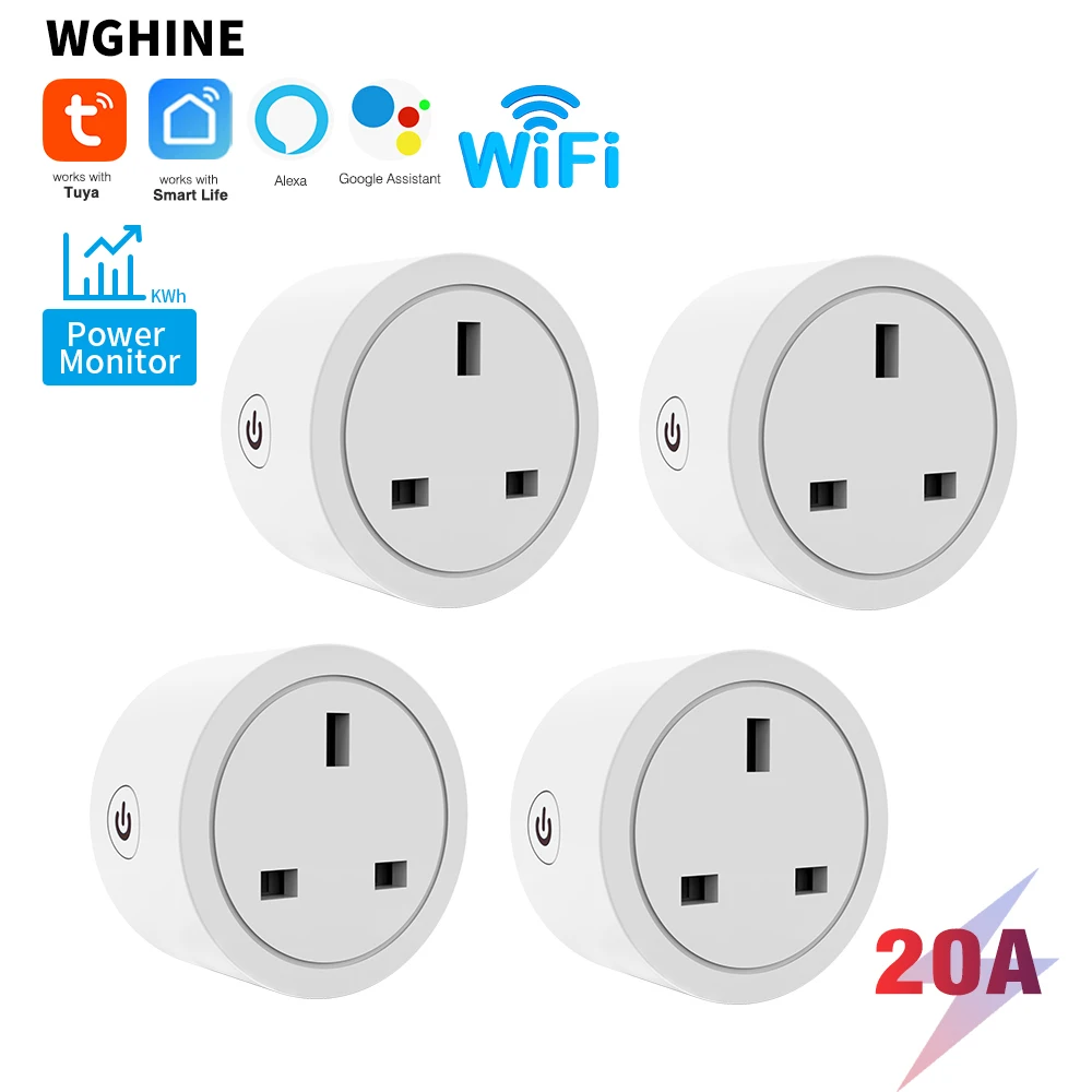 20A WIFI Tuya Smart Plug UK Home automation Timer Electronic Internet Socket Power Monitor Outlet Work With Alexa Google Home
20A WIFI Tuya Smart Plug UK Home automation Timer Electronic Internet Socket Power Monitor Outlet Work With Alexa Google Home