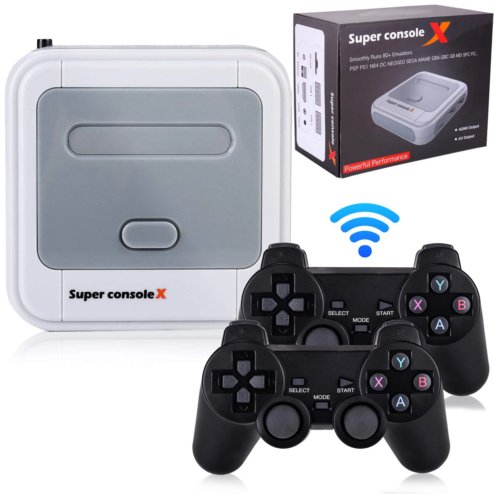 Game Console, Built in 41,000 Games, Video Game Player for Super Console X PRO, Entertainment System with 2 Controllers Gamepads
Game Console, Built in 41,000 Games, Video Game Player for Super Console X PRO, Entertainment System with 2 Controllers Gamepads