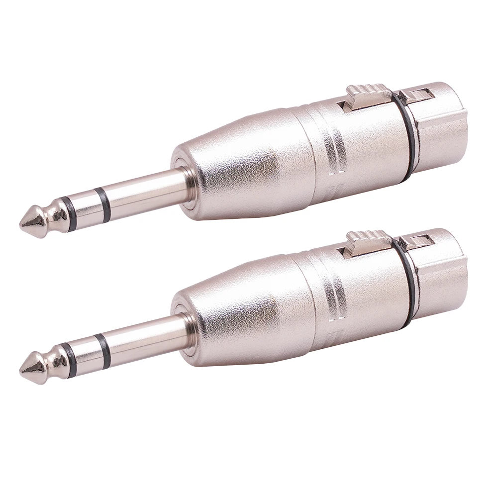 

Transform Microphone Adapters Audio Interconnect Male To Female Mic Nickel Plated Zinc Alloy XLR Female To TRS