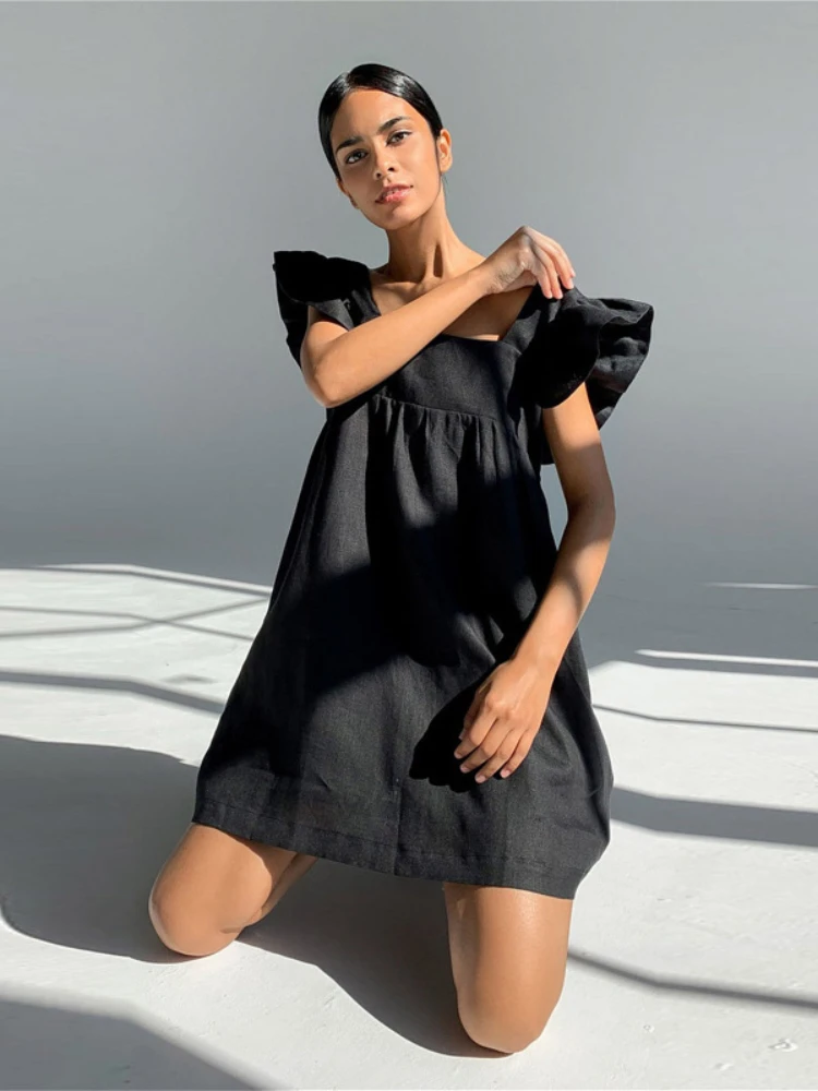 HOUZHOU Kawaii Mini Dress for Women Elegant Fashion 2022 Summer Cute Flying Sleeve Square Collar High Street Black Short Dresses
HOUZHOU Kawaii Mini Dress for Women Elegant Fashion 2022 Summer Cute Flying Sleeve Square Collar High Street Black Short Dresses