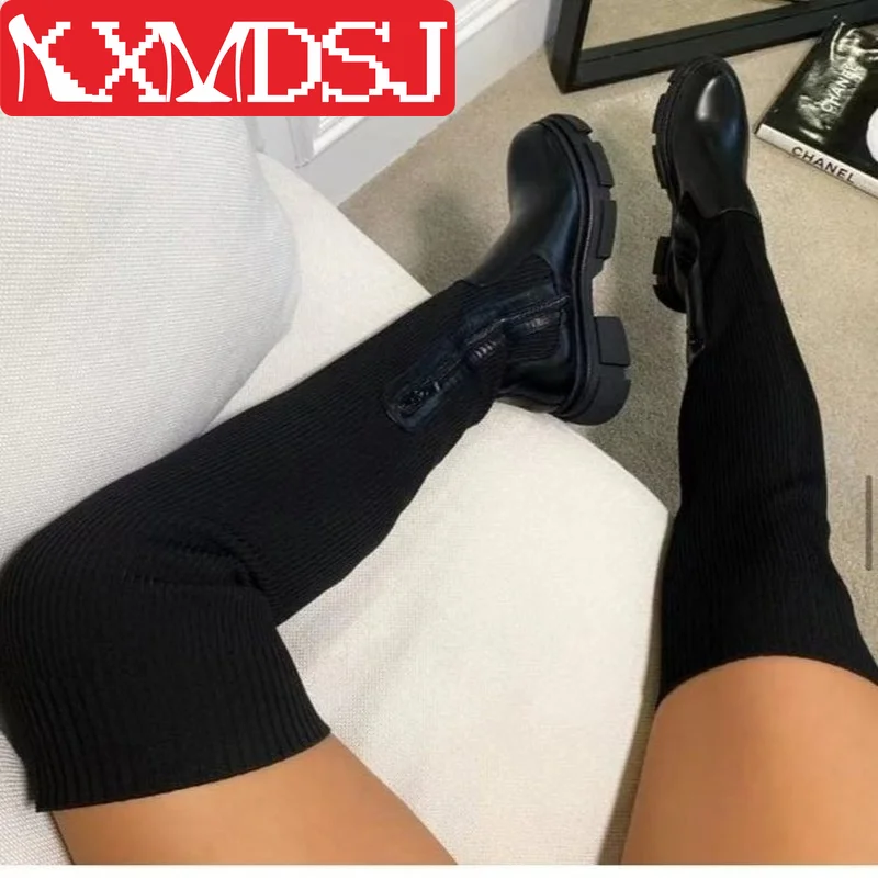 2022 Flat Over The Knee Boots Stitched Leather Boots Sock Boots Sexy Thin Side Zipper Solid Color Women Shoes Autumn And Winter
2022 Flat Over The Knee Boots Stitched Leather Boots Sock Boots Sexy Thin Side Zipper Solid Color Women Shoes Autumn And Winter