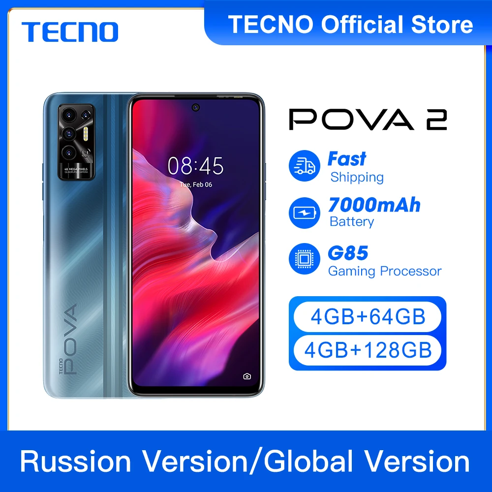 Новый оригинальный смартфон Tecno Pova 2 4 + 64 ГБ/4 Гб + 128 Гб Helio G85 аккумулятор 7000 мАч флэш-зарядка 18 Вт сотовый телефон NFC
Новый оригинальный смартфон Tecno Pova 2 4 + 64 ГБ/4 Гб + 128 Гб Helio G85 аккумулятор 7000 мАч флэш-зарядка 18 Вт сотовый телефон NFC
