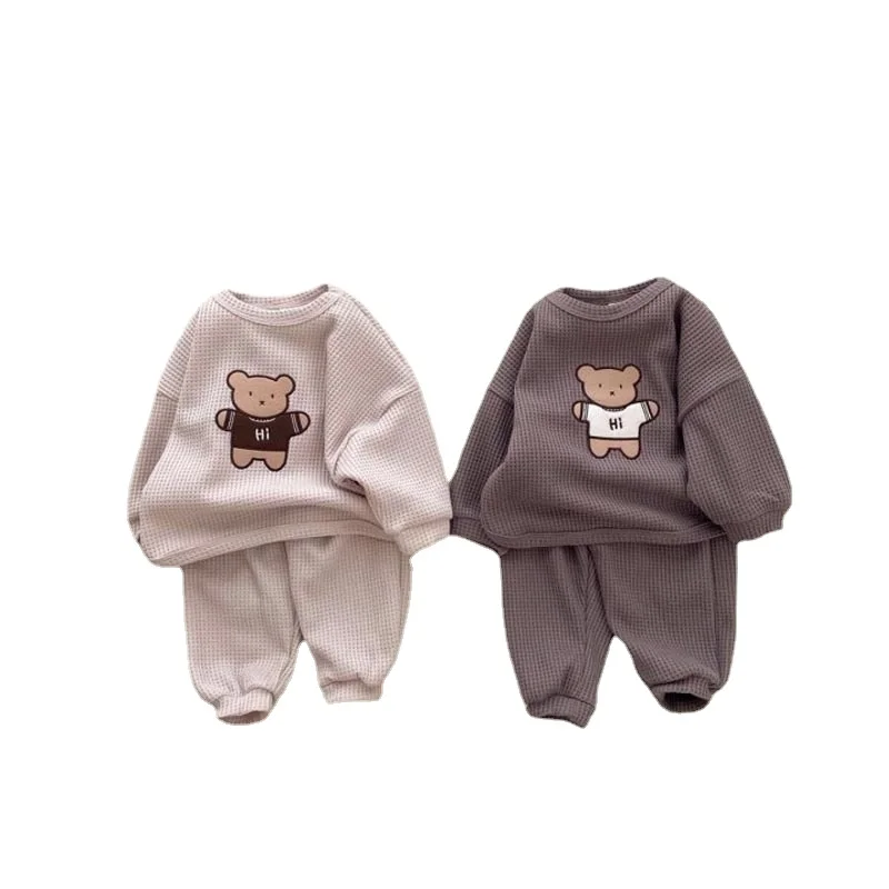 Autumn Toddler Casual Cartoon Sets with Bear Embroidery for Boys Girls Hoodies+ Solid Pants 2pcs Cotton Waffle Suit Unisex
Autumn Toddler Casual Cartoon Sets with Bear Embroidery for Boys Girls Hoodies+ Solid Pants 2pcs Cotton Waffle Suit Unisex