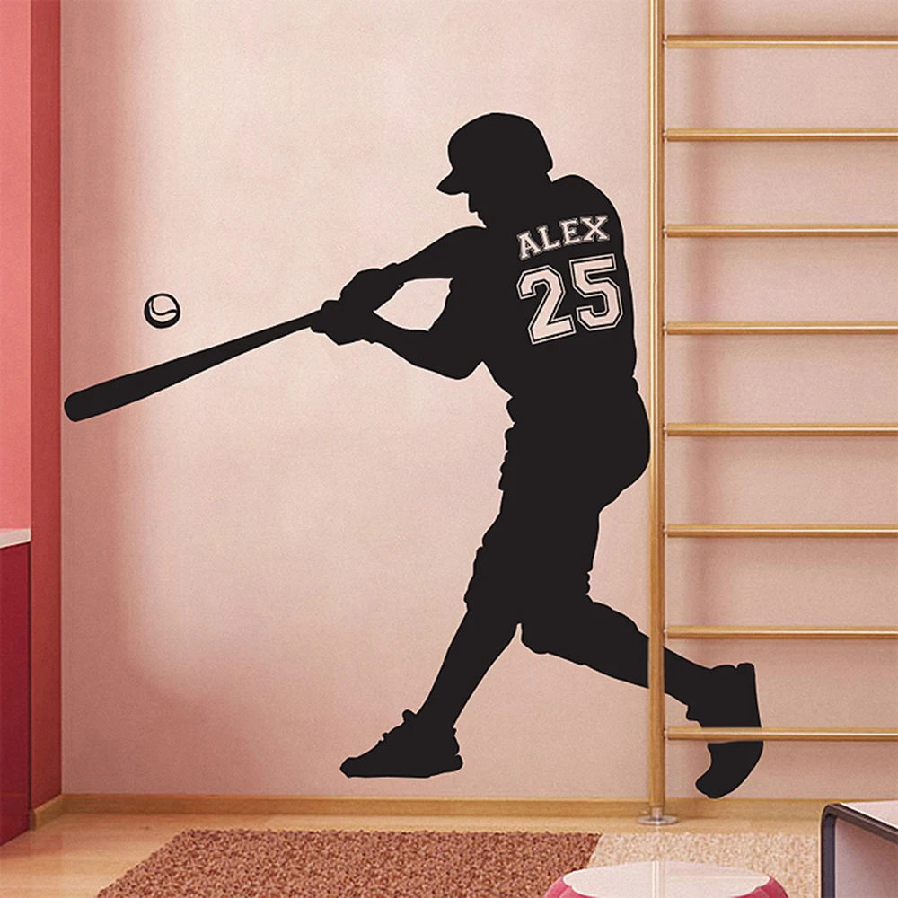 Private Custom Name and Number Baseball Batter Player Wall Sticker Home Decor Fierce Competitive Sports Vinyl Art Decals
Private Custom Name and Number Baseball Batter Player Wall Sticker Home Decor Fierce Competitive Sports Vinyl Art Decals