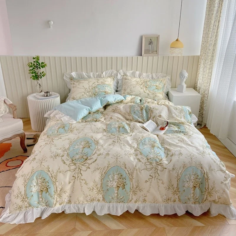 100%Natural Cotton Elegent Floral Duvet Cover Fresh Flowers Farmhouse Vintage Bedding set Bed Sheet Pillow shams Twin Full Queen
100%Natural Cotton Elegent Floral Duvet Cover Fresh Flowers Farmhouse Vintage Bedding set Bed Sheet Pillow shams Twin Full Queen