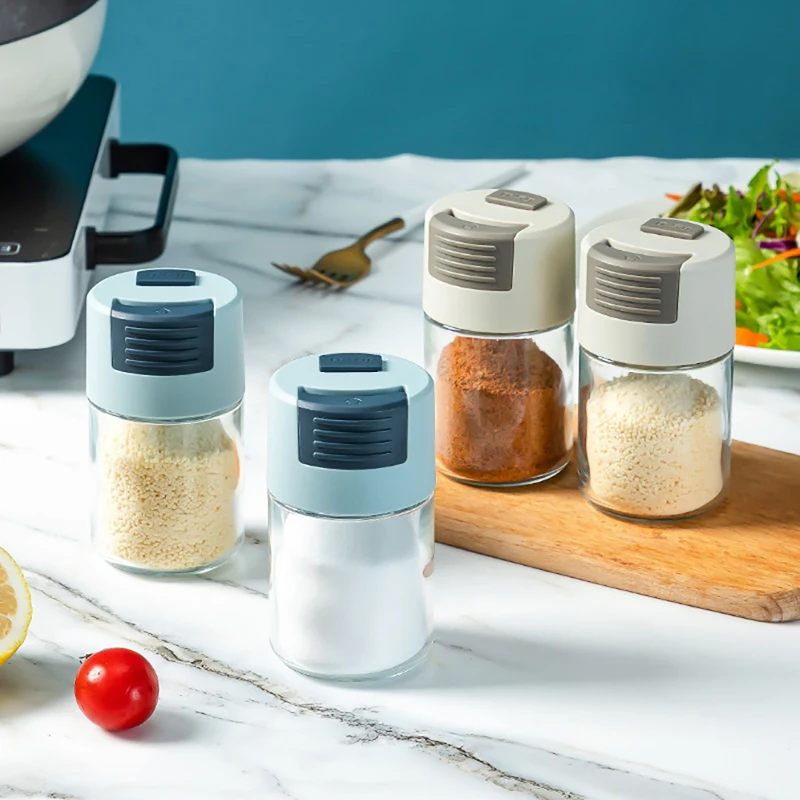 

0.5g Metering Salt Dispenser Salt Shaker Push Type Sugar Bottle Spice Pepper Salts Shaker Seasoning Bottle Spice Jar Salts Tank