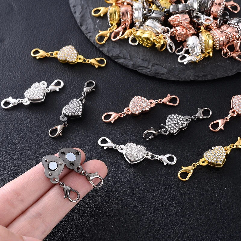 3set Heart Magnetic Connected Clasp Rhinestone Beads with Lobster Clasps End Caps Separable Connector Buckle Jewelry Component
3set Heart Magnetic Connected Clasp Rhinestone Beads with Lobster Clasps End Caps Separable Connector Buckle Jewelry Component