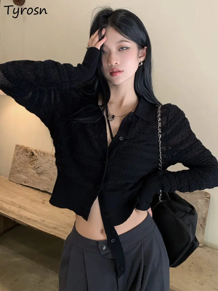 Cardigan Women Simple Design Retro Daily Cropped All-match Sexy Slim Sweet Korean Style Basic Fashion Hot Girls Sweater Autumn
Cardigan Women Simple Design Retro Daily Cropped All-match Sexy Slim Sweet Korean Style Basic Fashion Hot Girls Sweater Autumn