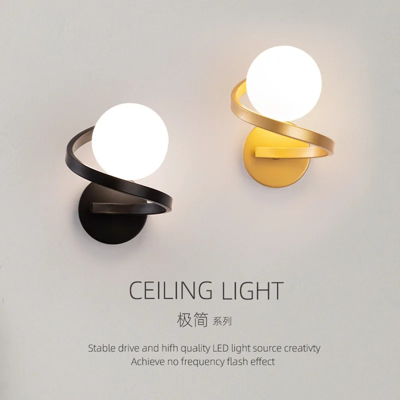 Wall lamp modern and minimalist bedroom living room background wall lamp bedside lamp creative staircase corridor lamp
Wall lamp modern and minimalist bedroom living room background wall lamp bedside lamp creative staircase corridor lamp