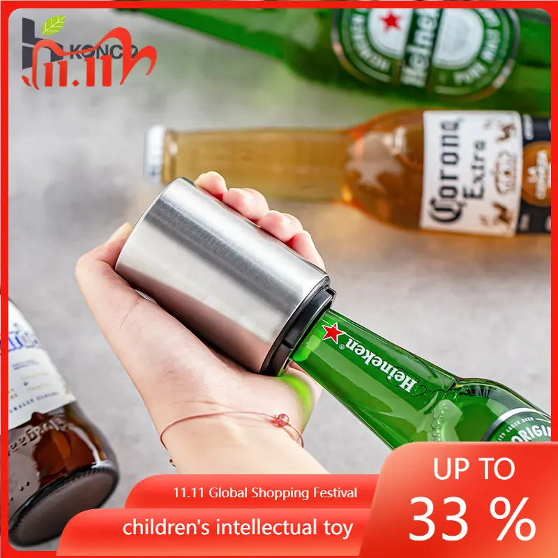 Automatic Beer Bottle Opener Magnet Beer Opener Stainless Steel Push Down Opener Wine Beer Soda Cap Opener Kitchen Accessories
Automatic Beer Bottle Opener Magnet Beer Opener Stainless Steel Push Down Opener Wine Beer Soda Cap Opener Kitchen Accessories