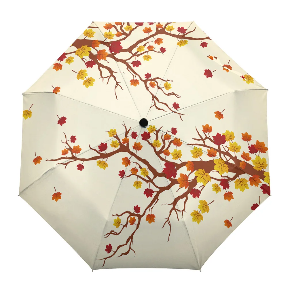 Fall Deciduous Leaves Windproof Umbrellas Travel Folding Umbrella for Female Male Eight Bone Automatic Printed Parasol
Fall Deciduous Leaves Windproof Umbrellas Travel Folding Umbrella for Female Male Eight Bone Automatic Printed Parasol