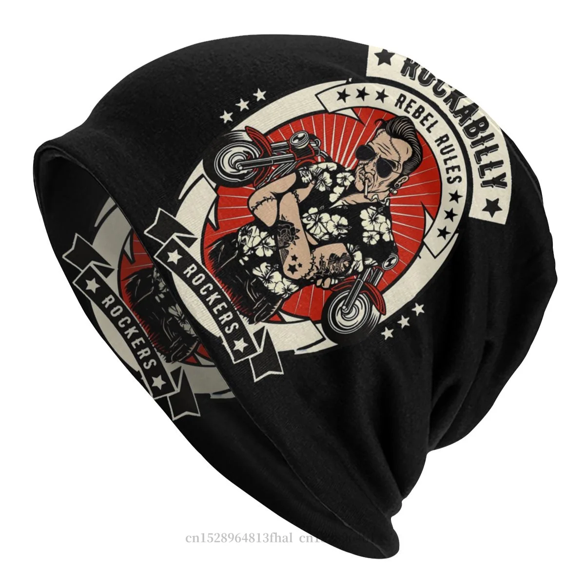 

Bonnet Hats Rockabilly Rock Roll Men Women's Thin Hat Psychobilly Bikers Vintage Autumn Warm Cap Street Skullies Beanies Caps
