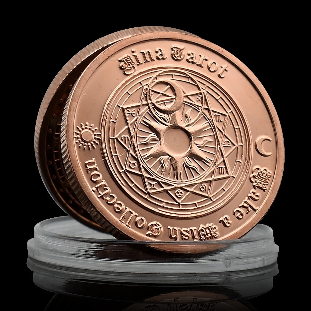 Tarot Copper Coin Collectibles Make A Wish Lucky Medal Constellation Commemorative Badge In Capsule Astrology Token Seal
Tarot Copper Coin Collectibles Make A Wish Lucky Medal Constellation Commemorative Badge In Capsule Astrology Token Seal