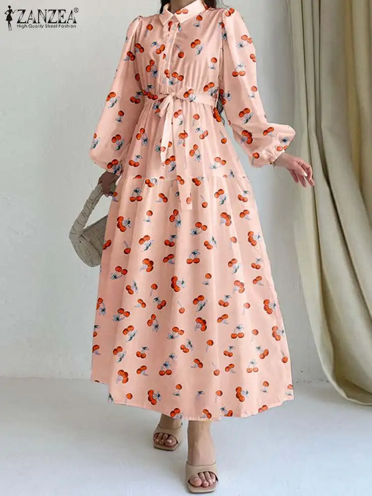 ZANZEA Elegant Long Dresses Women Bohemian Cherry Print Dress Fashion Lapel Collar Swing Vestidos 2023 Spring Buttons Wrap Robes
ZANZEA Elegant Long Dresses Women Bohemian Cherry Print Dress Fashion Lapel Collar Swing Vestidos 2023 Spring Buttons Wrap Robes