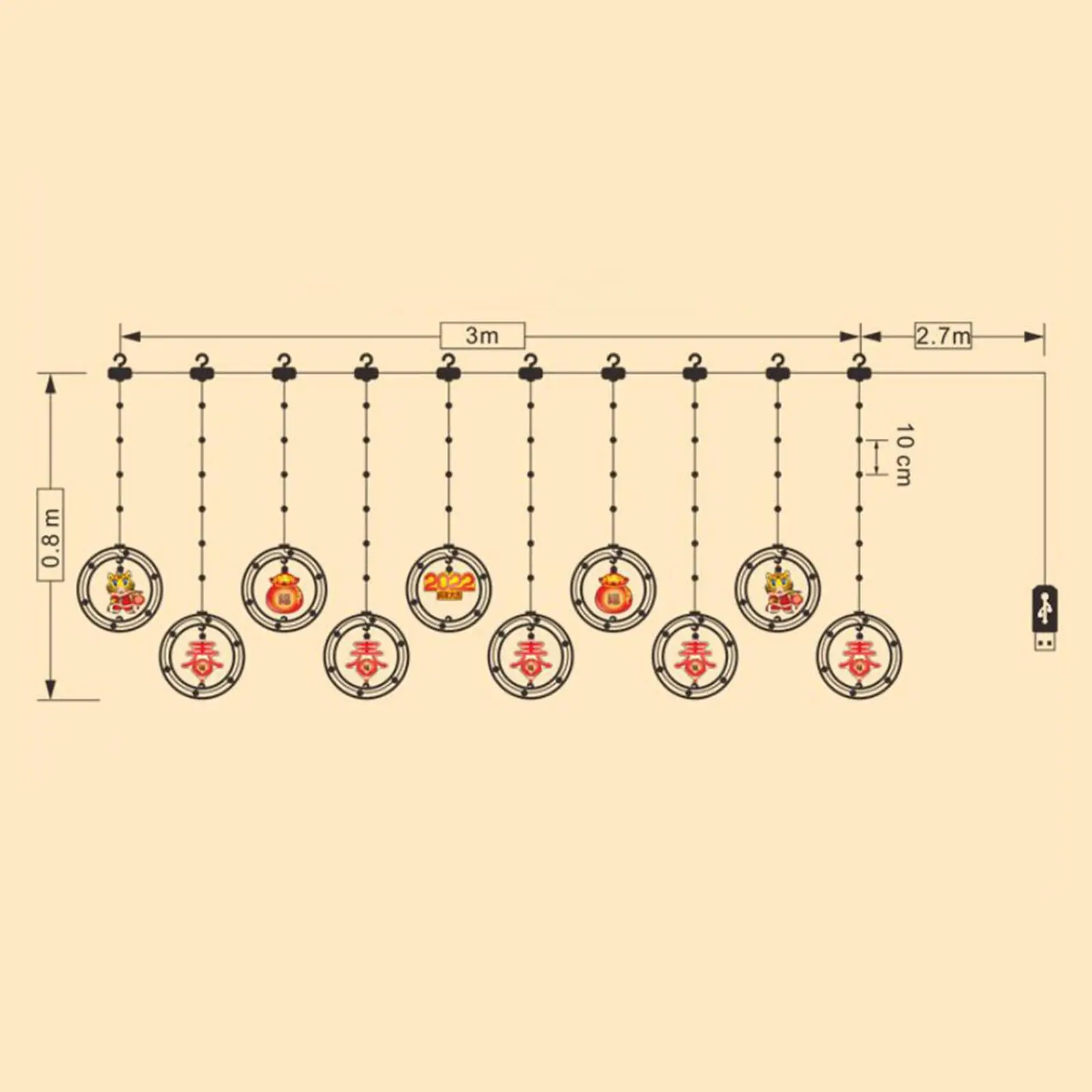 Red LED Holiday Light Spring Festival Decoration Lamp Room Decor Garland New Year Decor String Lights Decoration Accessories
Red LED Holiday Light Spring Festival Decoration Lamp Room Decor Garland New Year Decor String Lights Decoration Accessories