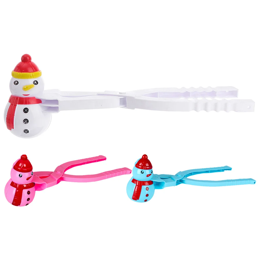 

3pcs Snowball Makers Snowman Making Molds Colored Snowball Clips Winter Snow Toys