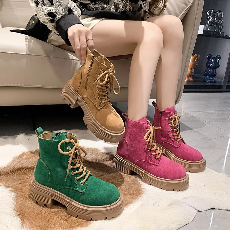 Thick Sole Fashion High Heels Ankle Boots Autumn Winter Women's Shoes 2023 Lace Up Korean Version Rubber Boots
Thick Sole Fashion High Heels Ankle Boots Autumn Winter Women's Shoes 2023 Lace Up Korean Version Rubber Boots