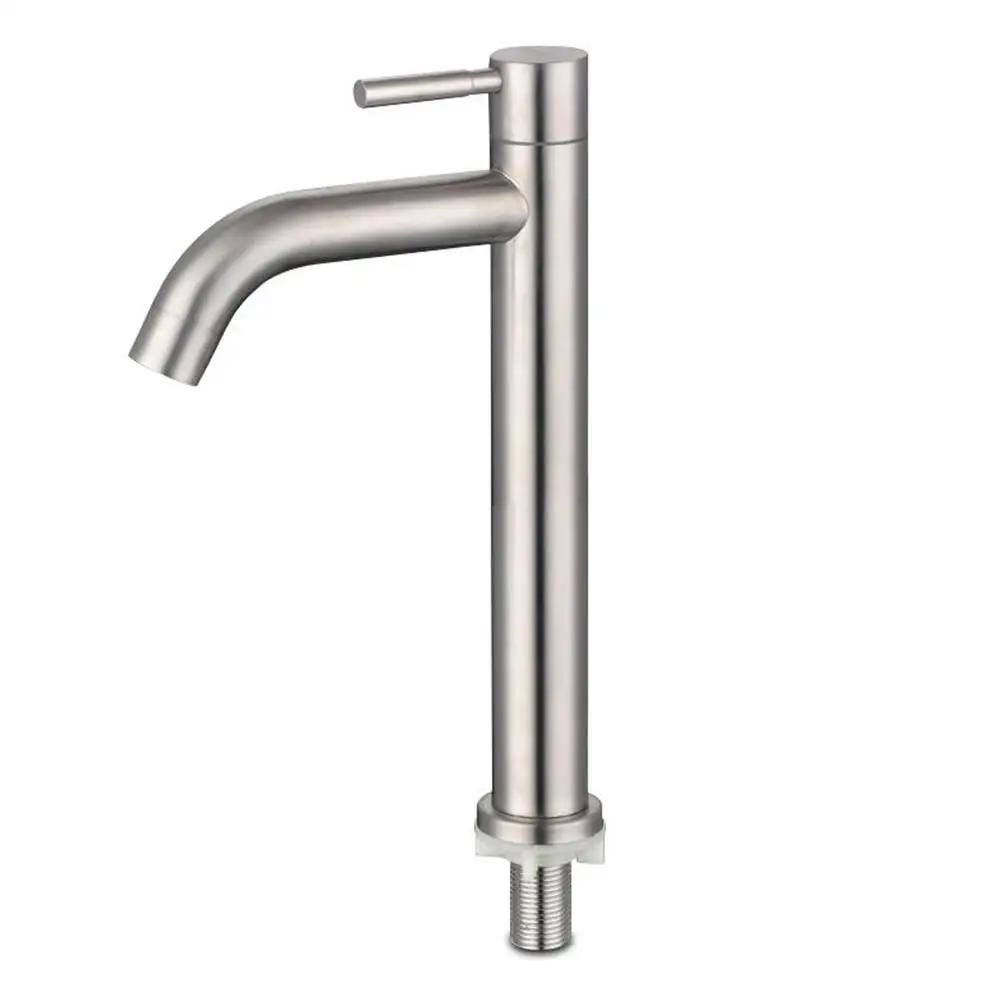Basin Faucet 304 Stainless Steel Silver Single Cold Sink Faucet Bathroom Counter Basin Faucet For Kitchen Bathroom Family
Basin Faucet 304 Stainless Steel Silver Single Cold Sink Faucet Bathroom Counter Basin Faucet For Kitchen Bathroom Family