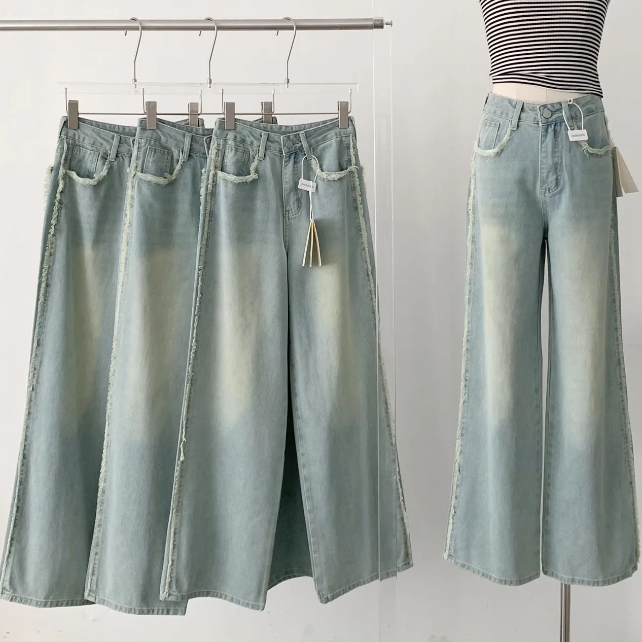 Lauri Laki New Vintage Straight Wide Leg Jeans for Women Casual Full Length Denim Pants Streetwear 2023
Lauri Laki New Vintage Straight Wide Leg Jeans for Women Casual Full Length Denim Pants Streetwear 2023
