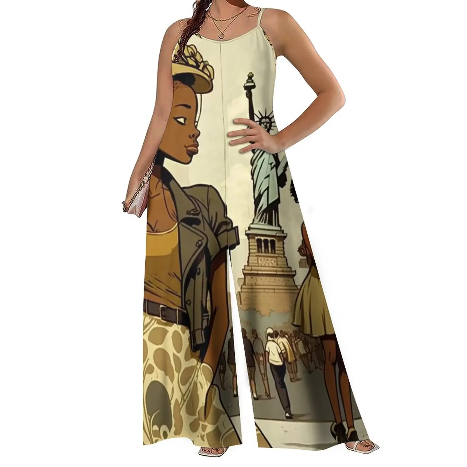 2023 Summer Custom Black Afro Girl Print Plus Size Romper Jumpsuits Wide Leg Pants Sleeveless Loose Womens Jumpsuits
2023 Summer Custom Black Afro Girl Print Plus Size Romper Jumpsuits Wide Leg Pants Sleeveless Loose Womens Jumpsuits