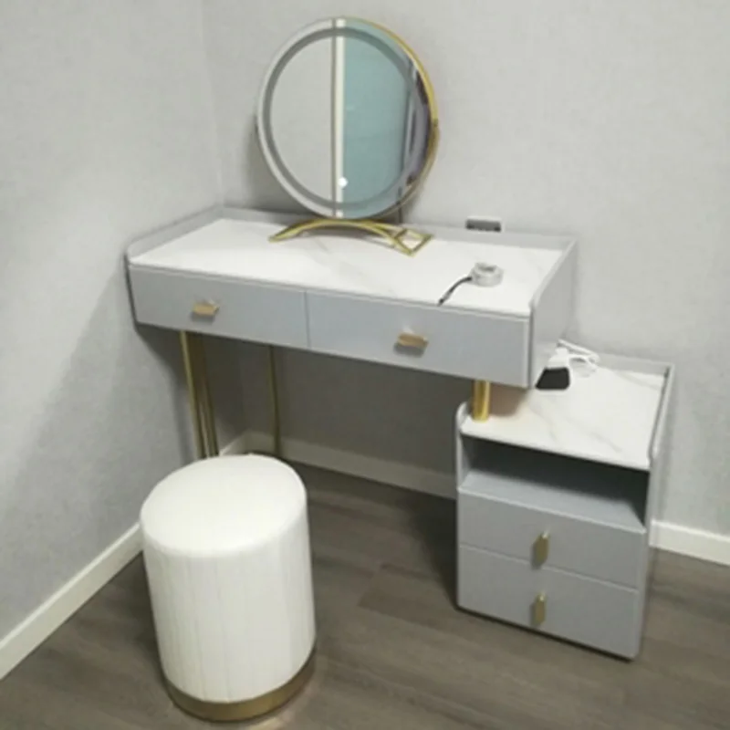 Bedroom Closets Makeup Table Mirror Chair Storage Designer Nordic Led Makeup Table Light Tocador Con Espejo Furniture XF50YH 
Bedroom Closets Makeup Table Mirror Chair Storage Designer Nordic Led Makeup Table Light Tocador Con Espejo Furniture XF50YH