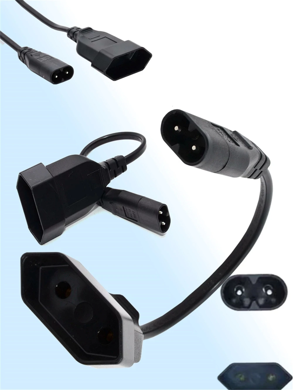 IEC320 C8 Male to Europe Schoko CEE7/16 Outlet Female socket Power Extension Cable For PDU UPS 25cm 0.75MM Power Adapter Cord
IEC320 C8 Male to Europe Schoko CEE7/16 Outlet Female socket Power Extension Cable For PDU UPS 25cm 0.75MM Power Adapter Cord