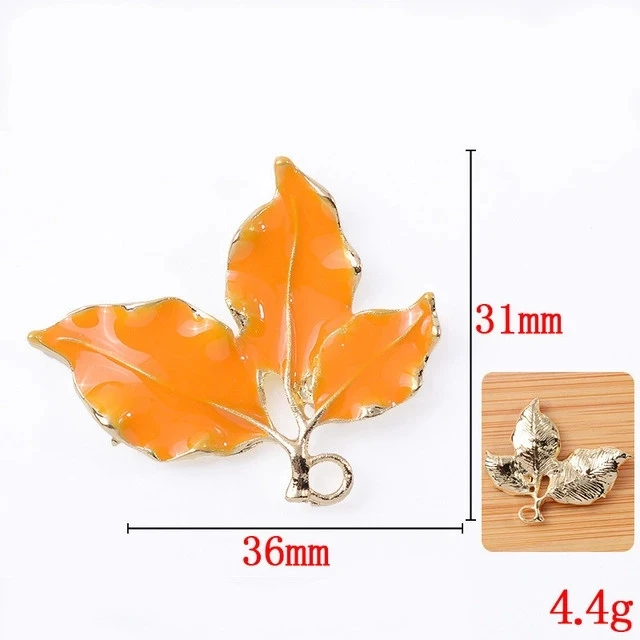10 PCS KC Gold Plated Enamel Leaves Pendant Charms Metal Alloy Accessories For DIY Jewelry Making
10 PCS KC Gold Plated Enamel Leaves Pendant Charms Metal Alloy Accessories For DIY Jewelry Making