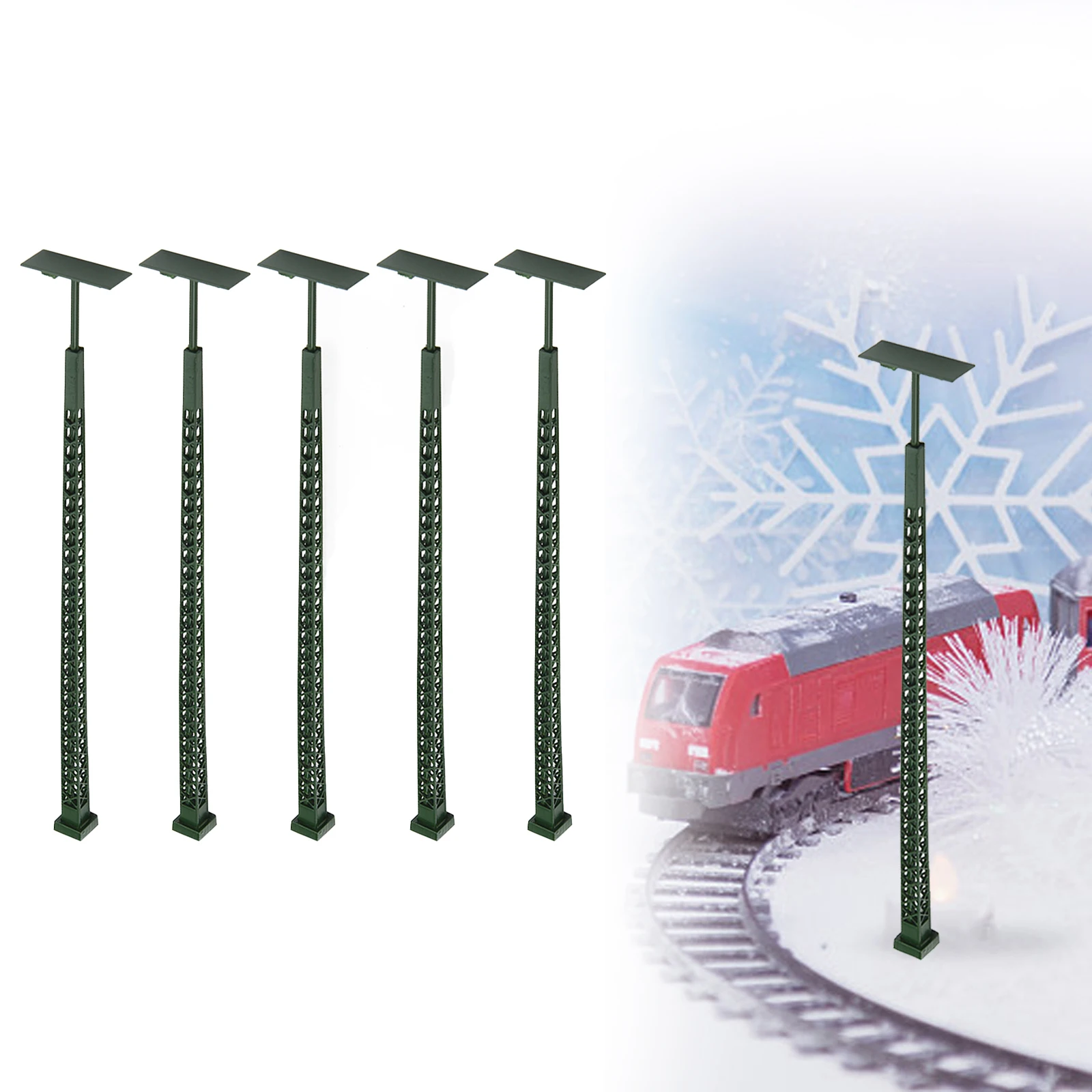 5pcs 1: 87 Lamps Model Railway Lights Lattice Mast Light Gauge H0 Light Layout Model Street Garden Layout Building Decoration
5pcs 1: 87 Lamps Model Railway Lights Lattice Mast Light Gauge H0 Light Layout Model Street Garden Layout Building Decoration