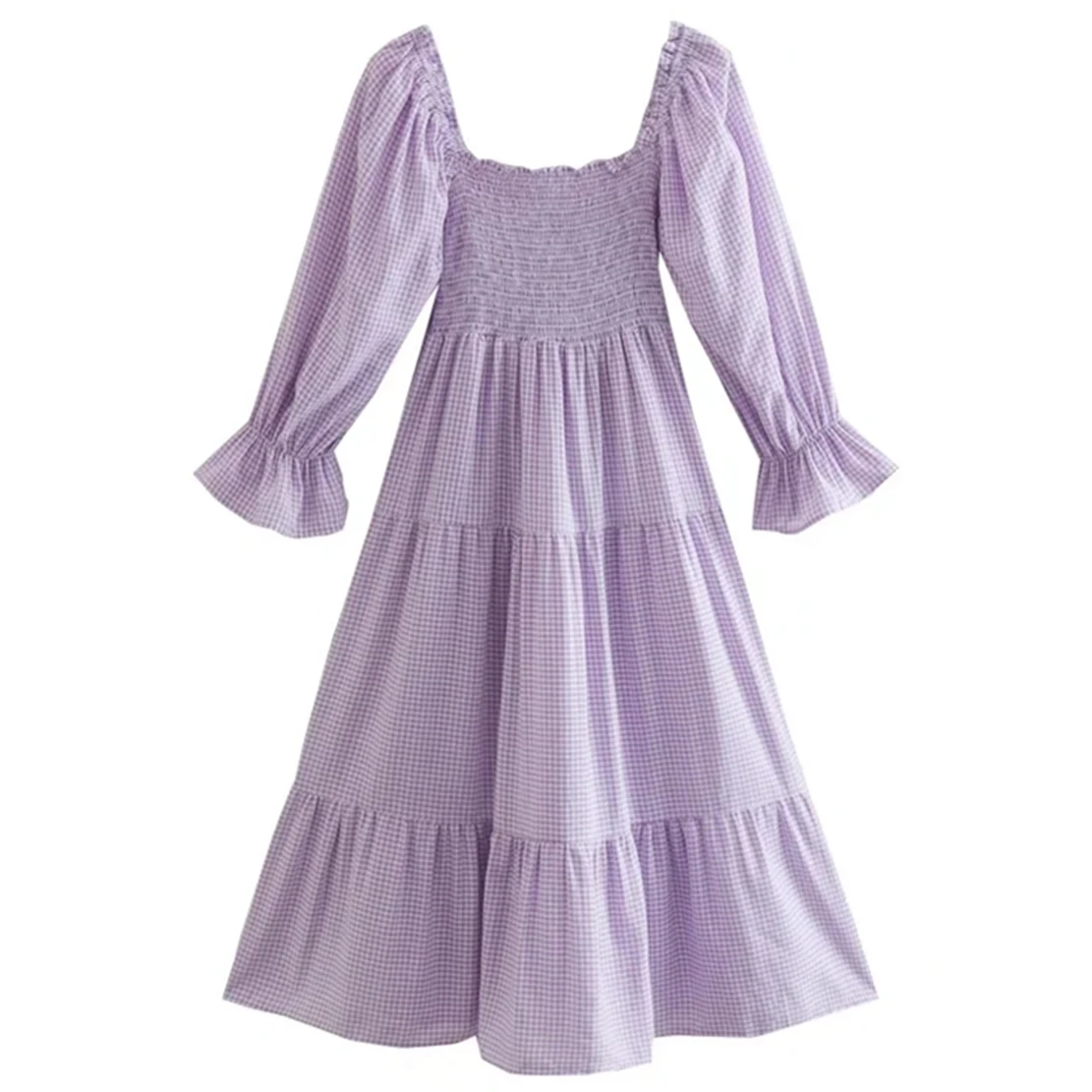 Dave&Di Ins Fashion Blogger French Style Vintage Square Collar Purple Plaid Puff Sleeve Fashion Elegant Causal Dress Women
Dave&Di Ins Fashion Blogger French Style Vintage Square Collar Purple Plaid Puff Sleeve Fashion Elegant Causal Dress Women