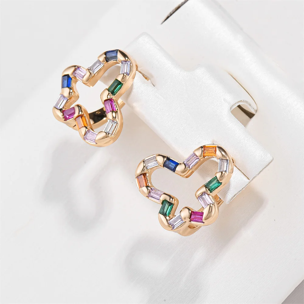 Dckazz New Crystal Butterfly Earring Colorful Natural Zircon 585 Rose Gold Color Woman Jewelry for Mother Wife Birthday Gift
Dckazz New Crystal Butterfly Earring Colorful Natural Zircon 585 Rose Gold Color Woman Jewelry for Mother Wife Birthday Gift