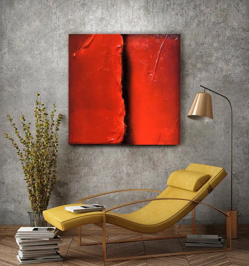Abstract textured artwork on canvas original oversize Red painting Wall Art Contemporary Living Room custom painting luxury look
Abstract textured artwork on canvas original oversize Red painting Wall Art Contemporary Living Room custom painting luxury look