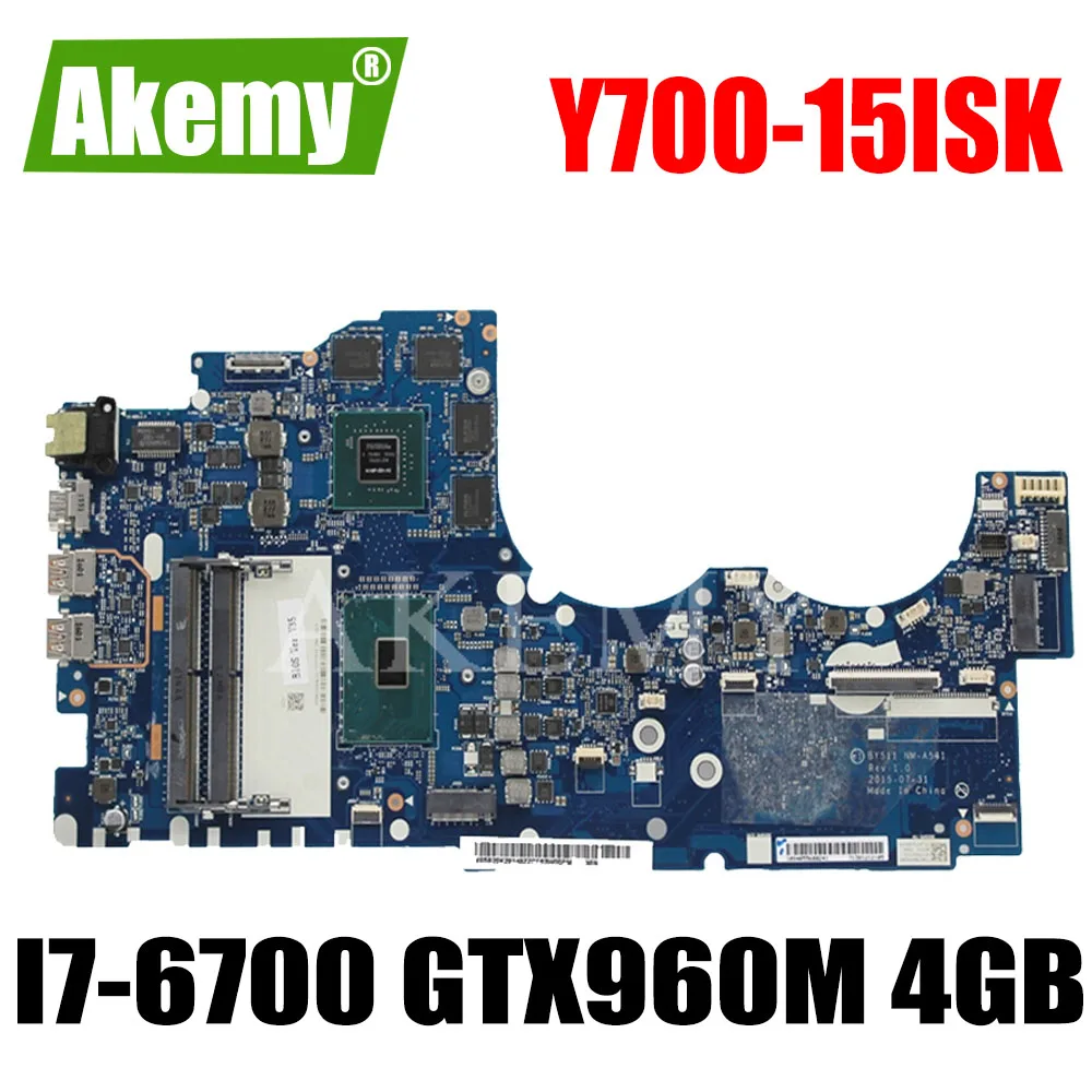 NM-A541 Motherboard For Lenovo Ideapad Y700-15ISK Y700 Y700-15 BY511 Laptop Motherboard I7-6700 GTX960M 4GB Tested original
NM-A541 Motherboard For Lenovo Ideapad Y700-15ISK Y700 Y700-15 BY511 Laptop Motherboard I7-6700 GTX960M 4GB Tested original