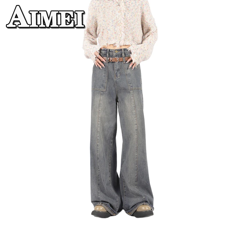 Retro Vintage Spring and Autumn Wide Leg Straight Popular Sports Jogging Slim Jeans Y2K Street Clothes Korean Women 2023
Retro Vintage Spring and Autumn Wide Leg Straight Popular Sports Jogging Slim Jeans Y2K Street Clothes Korean Women 2023