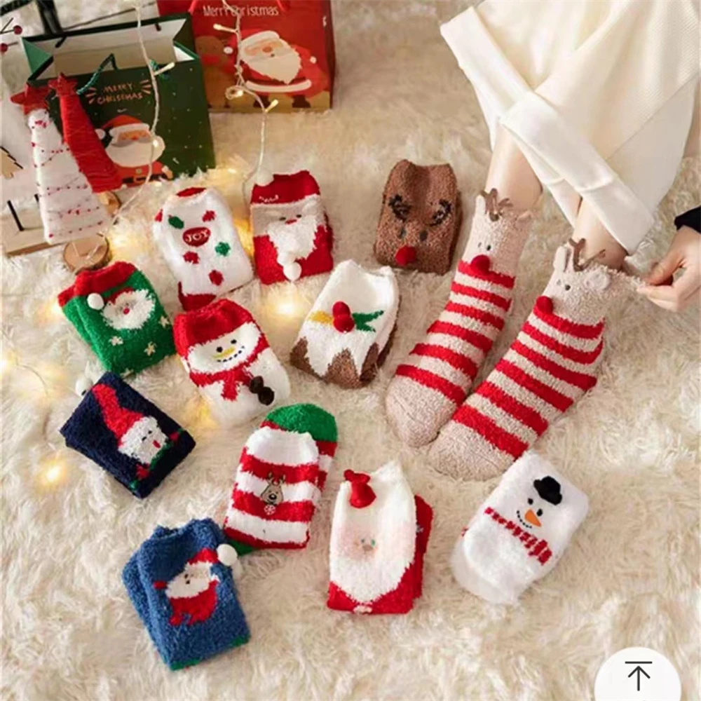 Women's Christmas Style Coral Fleece Stocks 1 Pairs Cartoon Santa Claus Sockings Cute Critter Couple Sock Clothing Accessories
Women's Christmas Style Coral Fleece Stocks 1 Pairs Cartoon Santa Claus Sockings Cute Critter Couple Sock Clothing Accessories