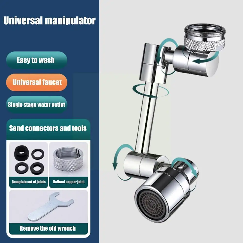 Universal Splash Filter Faucet 1080° Rotating Extender Faucet Water Robotic Outlet Kitchen Arm Nozzle Bubbler Washbasin Fau L1O0 
Universal Splash Filter Faucet 1080° Rotating Extender Faucet Water Robotic Outlet Kitchen Arm Nozzle Bubbler Washbasin Fau L1O0