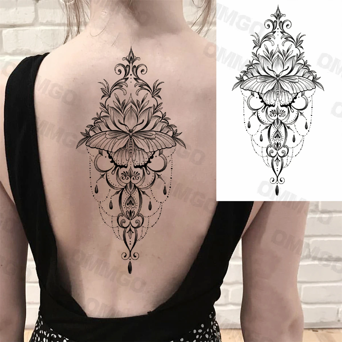 Realistic Butterfly Pendant Sexy Back Temporary Tattoos For Women Adult Moon Lotus Fake Tattoo Body Art Painting Tatoos Sticker
Realistic Butterfly Pendant Sexy Back Temporary Tattoos For Women Adult Moon Lotus Fake Tattoo Body Art Painting Tatoos Sticker