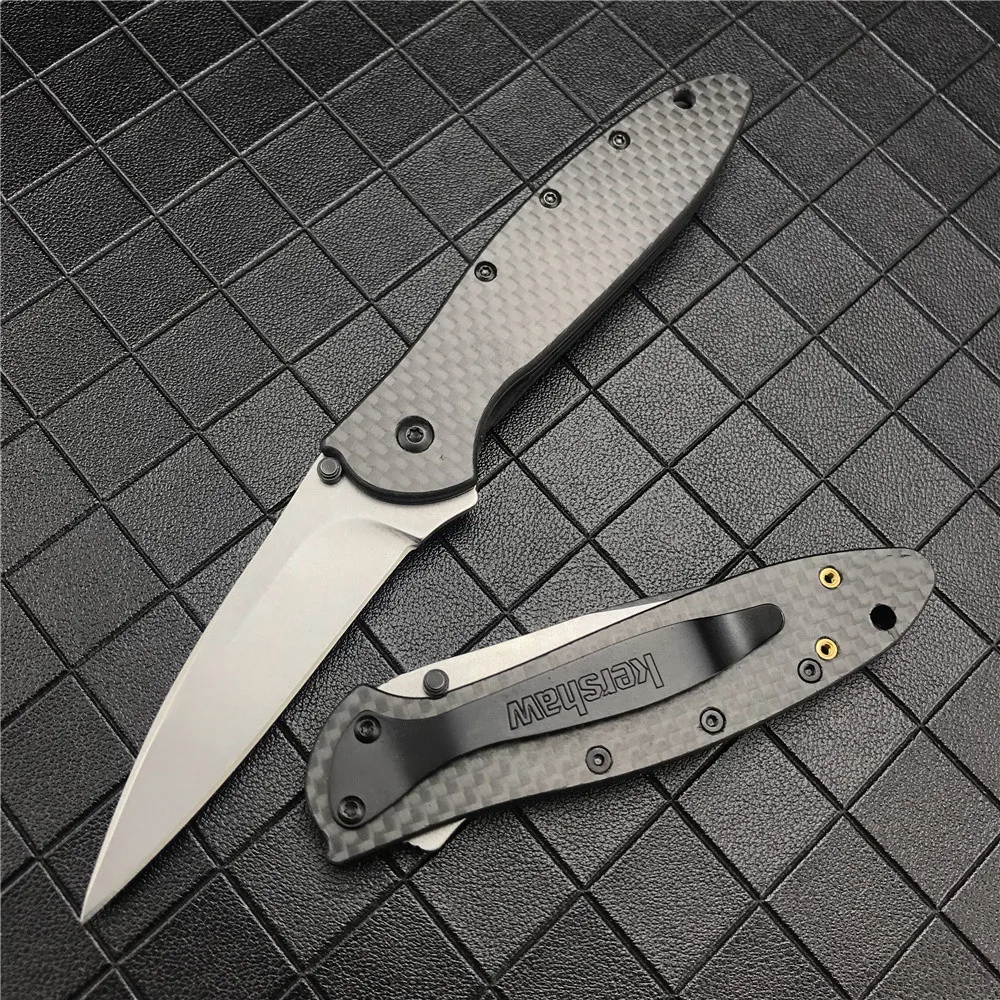 Kershaw 1660 Ken Onion Leek Flipper Folding Knife 14C28N Plain Blade Carbon Fiber Handles Tactical Outdoor Hunting Camping Knife
Kershaw 1660 Ken Onion Leek Flipper Folding Knife 14C28N Plain Blade Carbon Fiber Handles Tactical Outdoor Hunting Camping Knife