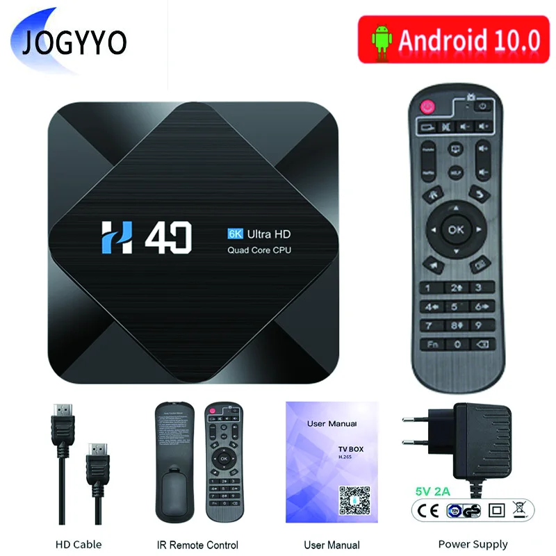 Android 10 TV Box 6K H616 Quad Core TV Box 4GB 32GB 64GB H.265 HDMI-compatible Dual WiFi 2.4G 5.8G H40 Media Player Set-top Box
Android 10 TV Box 6K H616 Quad Core TV Box 4GB 32GB 64GB H.265 HDMI-compatible Dual WiFi 2.4G 5.8G H40 Media Player Set-top Box
